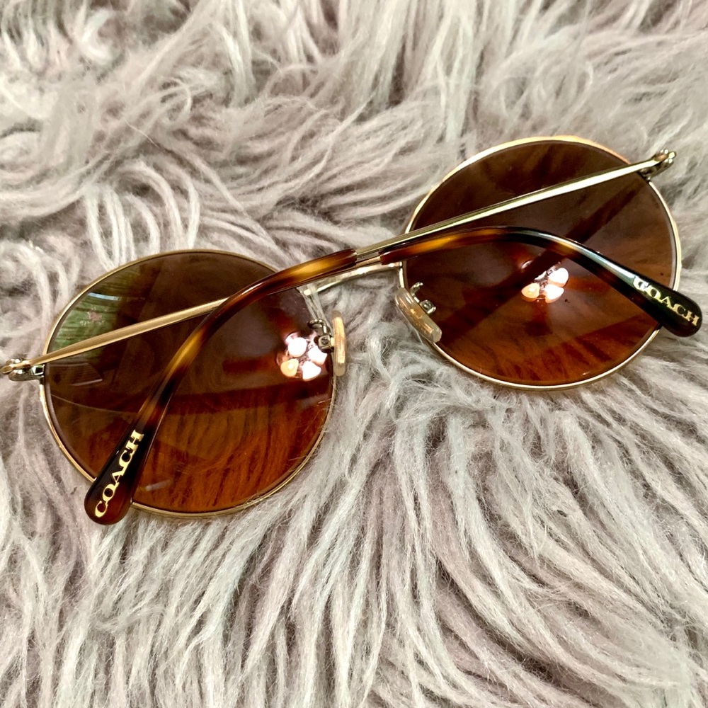 Coach Women’s Gold Mirrored Sunglasses - Picture 6 of 6